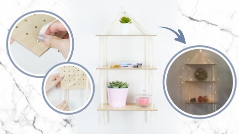 【DIY】洞洞板大改造！DIY簡約北歐風層架！為房間增添文青感&大自然氣質