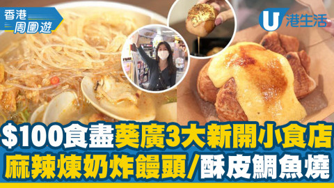 【葵廣美食】$100食盡葵涌廣場最新特色小食 麻辣煉奶炸饅頭/酥皮鯛魚燒/養顏桃膠飲品