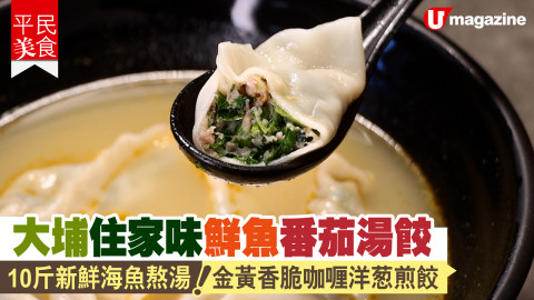 【平民美食】大埔住家味鮮魚番茄湯餃  10斤新鮮海魚熬湯！金黃香脆咖喱洋葱煎餃　