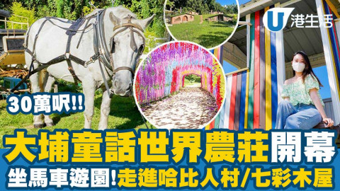 【香港周圍遊】大埔30萬呎夢幻童話世界農莊開幕！走進哈比人村/七彩木屋/坐白馬遊園