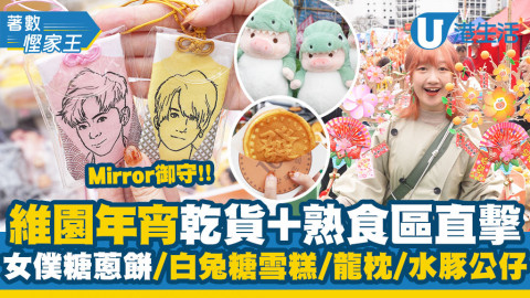 【著數慳家王】維園年宵2024開鑼15大乾貨+熟食檔推介！女僕賣糖蔥餅/Mirror御守/龍枕