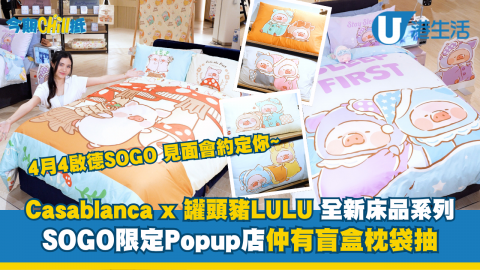 Casablanca x 罐頭豬LULU 全新床品系列 SOGO限定Popup店 仲有盲盒枕袋抽 4月4啟德SOGO 見面會約定你~